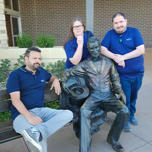 During a team outing, our leadership group stopped for a photo with the iconic 16th U.S. President, Abraham Lincoln.